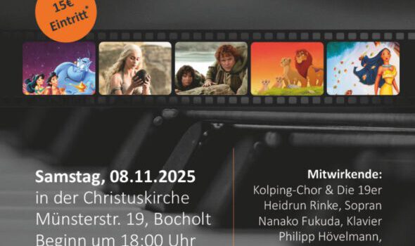 Chorkonzert am 08. November 2025, 18.00 Uhr,                                    in der Christuskirche, Münsterstraße, Bocholt Chorkonzert am 08. November 2025, 18.00 Uhr,                                    in der Christuskirche, Münsterstraße, Bocholt