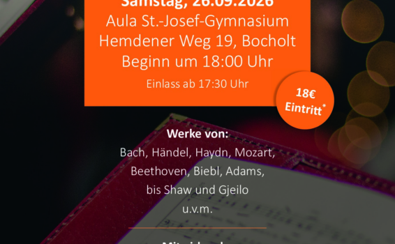 Gemeinsames Chorkonzert mit dem Kolping-Chor 1865 Bocholt und dem Ulfts Mannenkoor